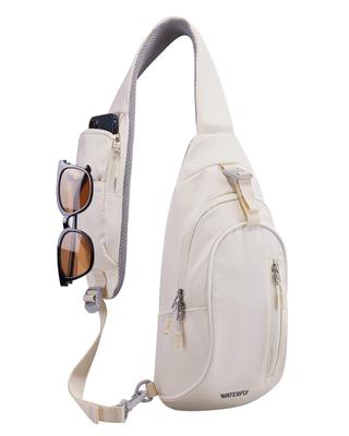 Waterfly Body Crossbody Einfaches Design mit Netzrücken und verstellbarem Riemen Perfekt für und Elfenbein Herren Tasche, Umhängetasche, Tasche Klein,