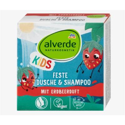 Alberte Kids Kinderfestseife Shampoo 2in1 Erdbeere 60g