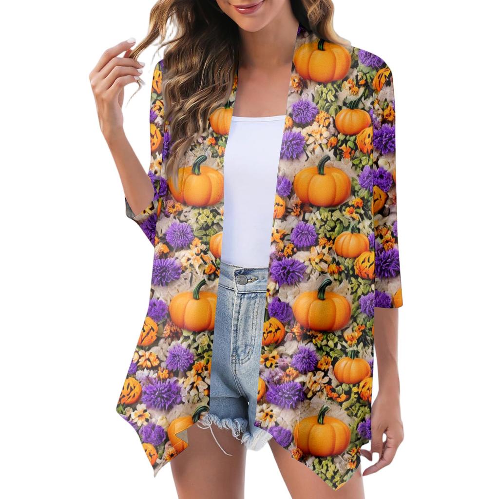 Women's Fashion Casual Comfortable Three-quarter Sleeve Cardigan Jacket