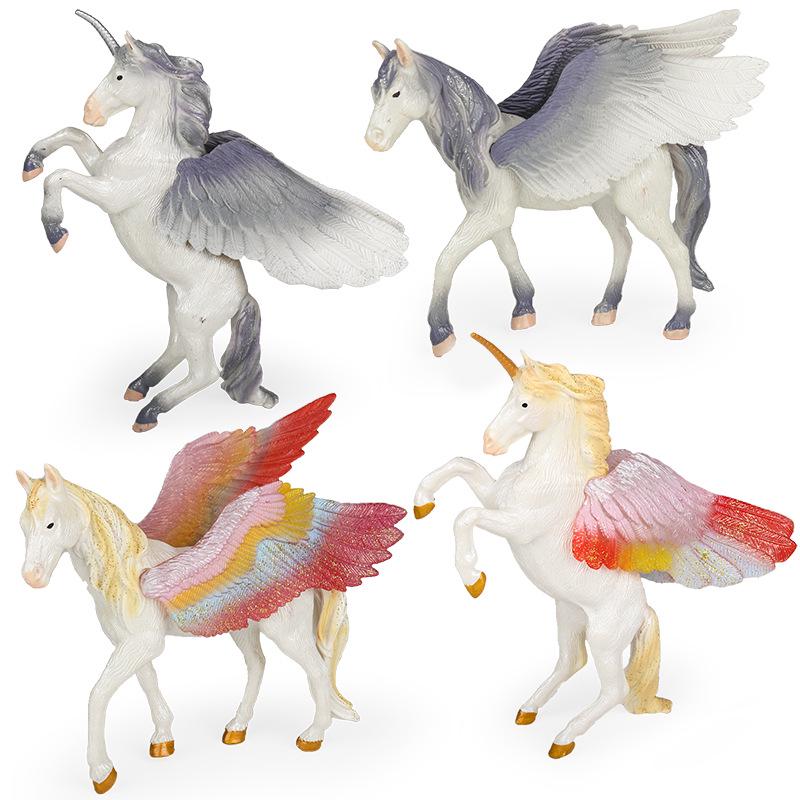 Realistic Mythical Pegasus Unicorn Model: Educational Science Toy & Desktop Ornament for Kids