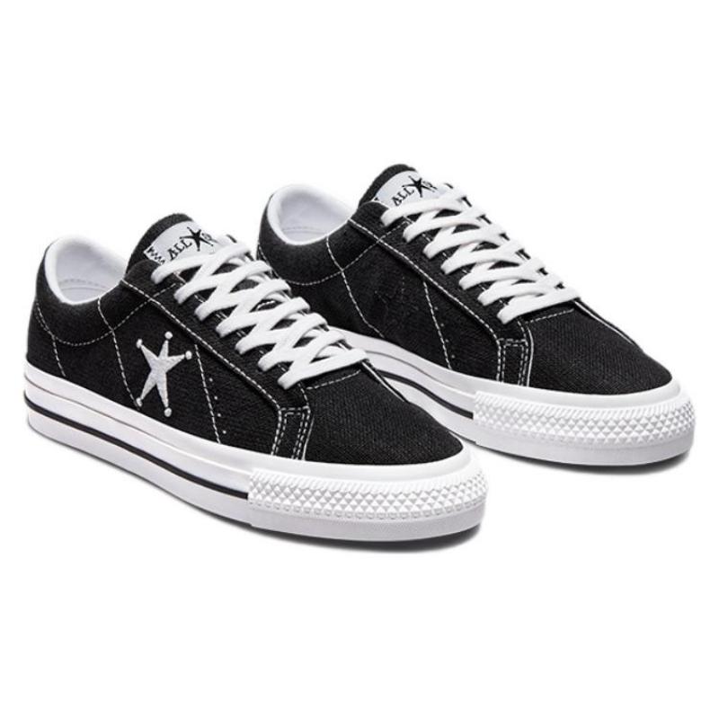 Stussy x Converse One Star Comfortable and versatile Non-slip durable Low-top Unisex Black and White