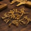 150PCS Gold Pickguard Screws Metal Pick Guard Mounting Screws  For Electric Guitar