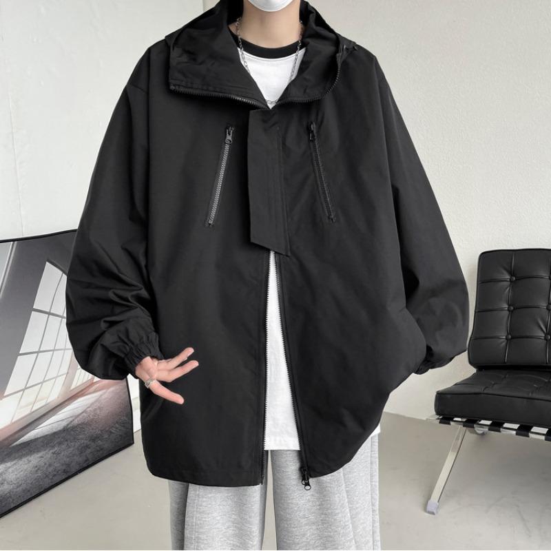 Spring and Autumn Men's New Outdoor Hooded Work Jacket