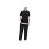 FILA Fusion Casual Knitted Short Sleeve Polo Shirt Men tops Deep-Black T11M223101FBK