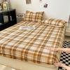 Plaid Style Fitted Sheet Skin-friendly Bed Cover Elastic Bedsheet for Girls Boys Room couvre lit Home Bed Linen(No Pillowcase)