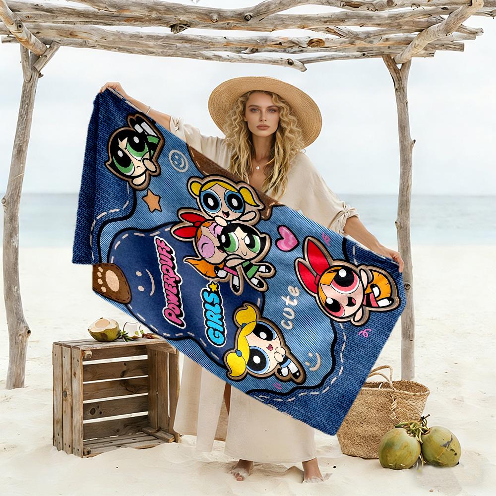 Powerpuff Girls Adventure cozy beach towel Durable swimming & surfing Bath Accessory Spiritual Gift