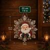 Set for diamond mosaic, acrylic pendant sun catcher Santa Claus 20 cm.