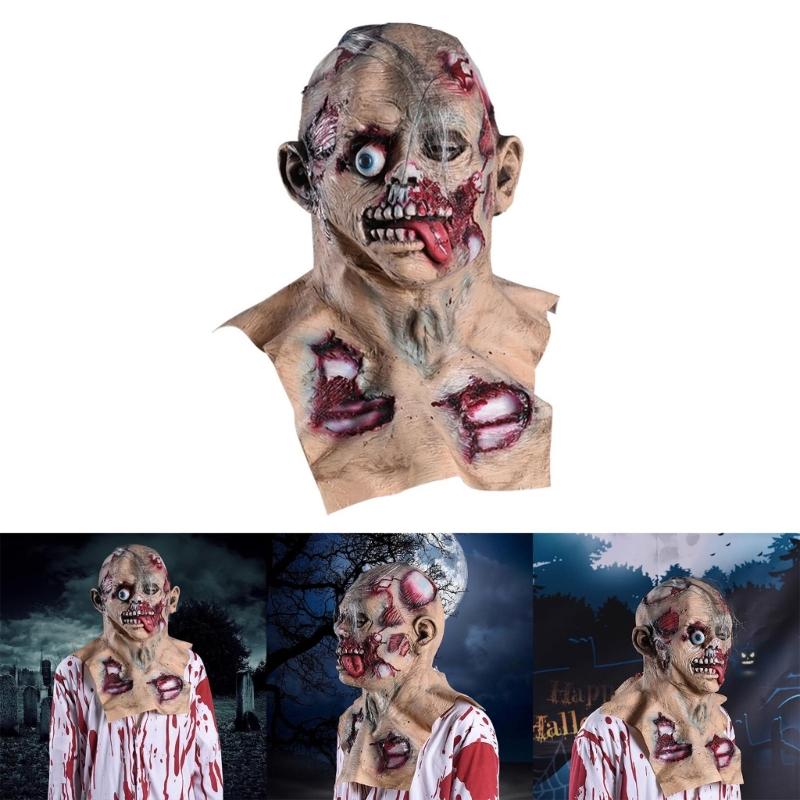 Full Head Eyeball Face Cover Headgear Supplies Party  Cosplay Costumes Dress Up Scary Spooky Eyeball Mask