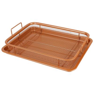 Koszyk na chipsy nieprzywierające, chrupiąca siatka ze stali nierdzewnej do piekarnika, frytkownica powietrzna, miedziana blacha do pieczenia, patelnia do smażenia na oleju, narzędzia kuchenne