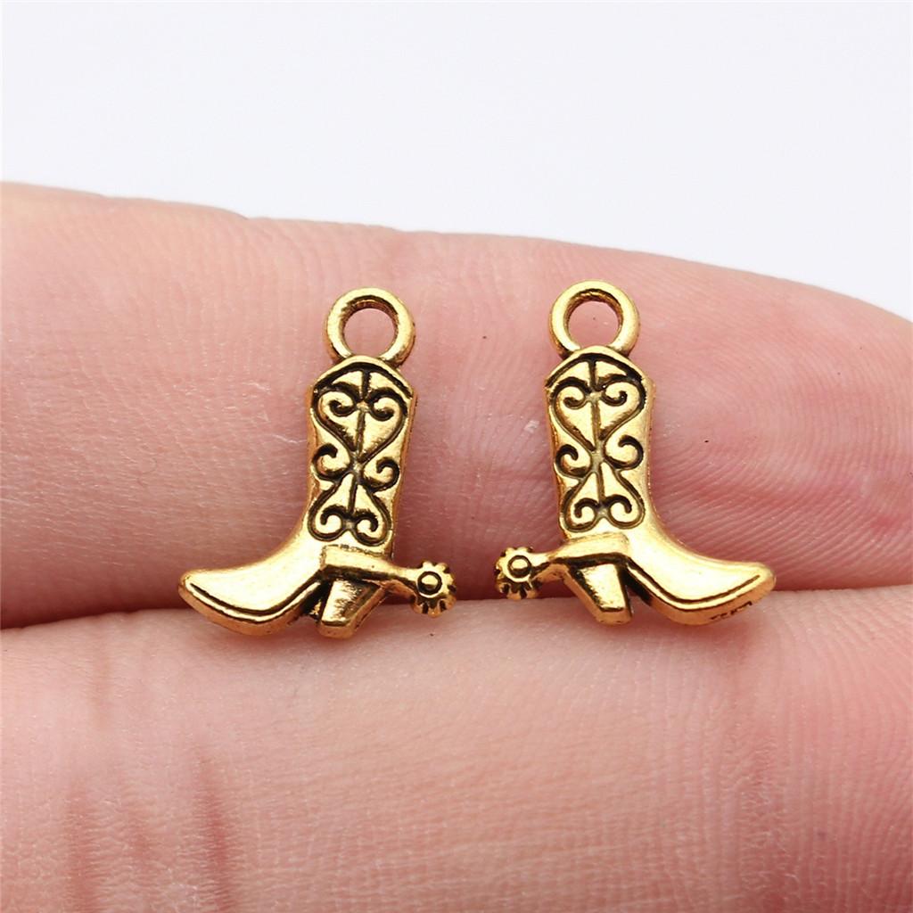Shoes High Heel Fashion Charm Antique Bronze Zinc Alloy Jewelry Making Supplies for Women Earring Charms Handmade