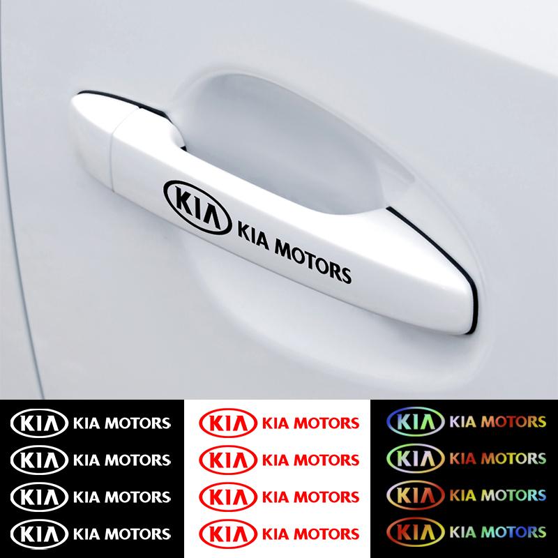 4pcs Car Door Handle Window Wiper Stickers Emblem Auto Accessories For KIA k5 K6 Optima Sorento RIO Picanto Ceed KX1 K4 Sportage