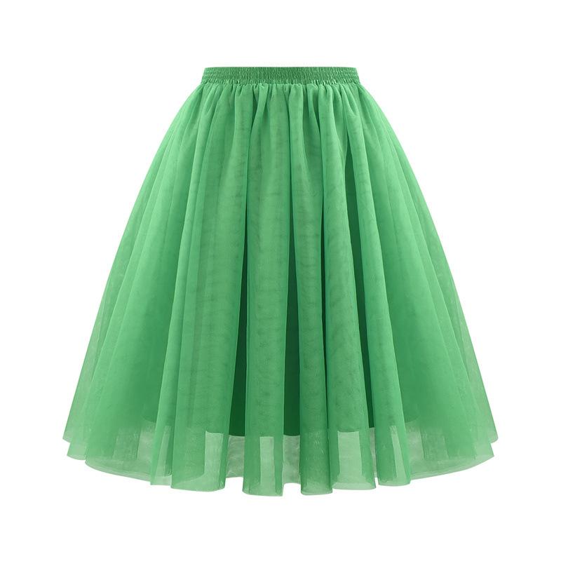 Women’s Skirts Spring Summer Trendy Fairy-style Plus-size Tulle Puff-skirt Plus-size Slimming Fluffy Layered Tulle Tutu Skirt