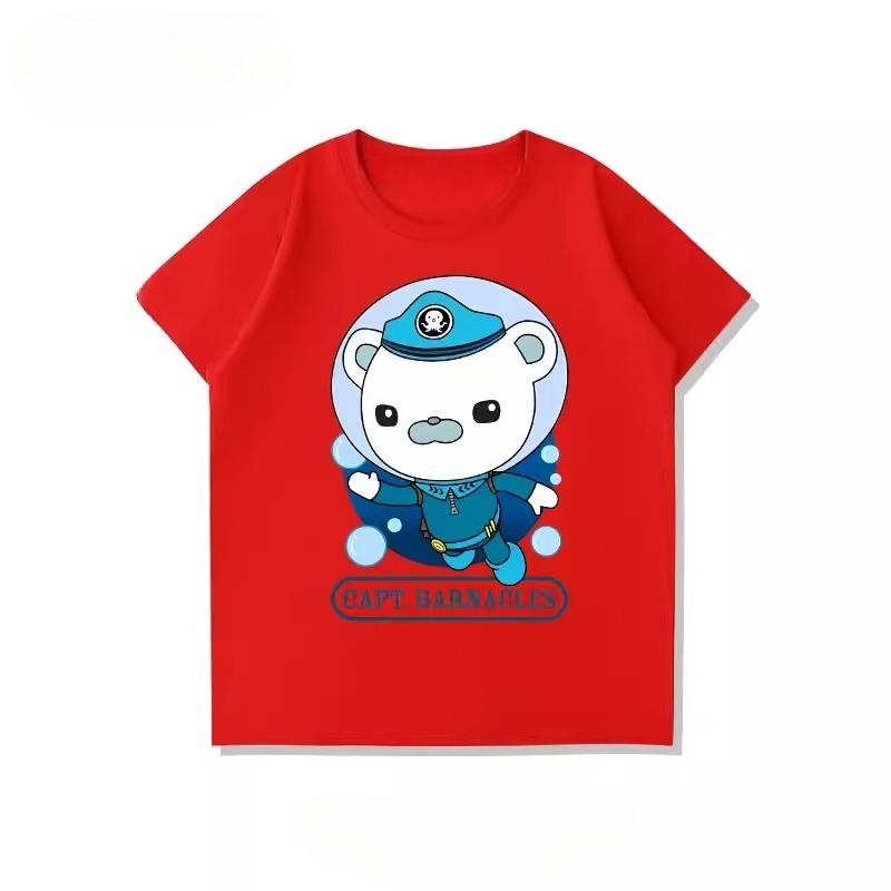Potdemiel Octonauts Rescue Team Childrens 100 Cotton TShirt New Summer Style Comfortable and Breathable Childrens TShirt