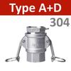 304 Stainless 1/2" 3/4" 1" 2"-5" BSP Female Male Camlock Fitting Adapter Barb Quick Disconnect For Hose Pump Homebrew A B-F type