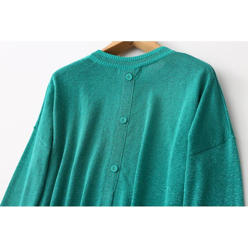 Export Export Loose Batwing Fil-Lumiere Knitwear Spring & Fall Long Sleeves Thin Bottoming Shirt Plus Size Ladies Plus Size Women's Clothing