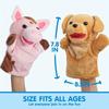 JOYFY 6Pcs Kids Hand Puppet Set with Working Mouth Animal Plush Toy for Show Theater Birthday Gifts Easter Basket Stuffers