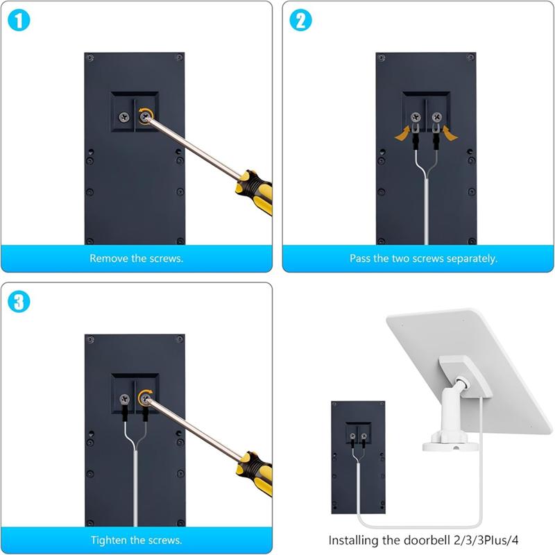 

Solar Panel For Ring Doorbell, 5W Solar Panel For Ring Video Doorbell 2, Video Doorbell 3, Video Doorbell 3+-B61B