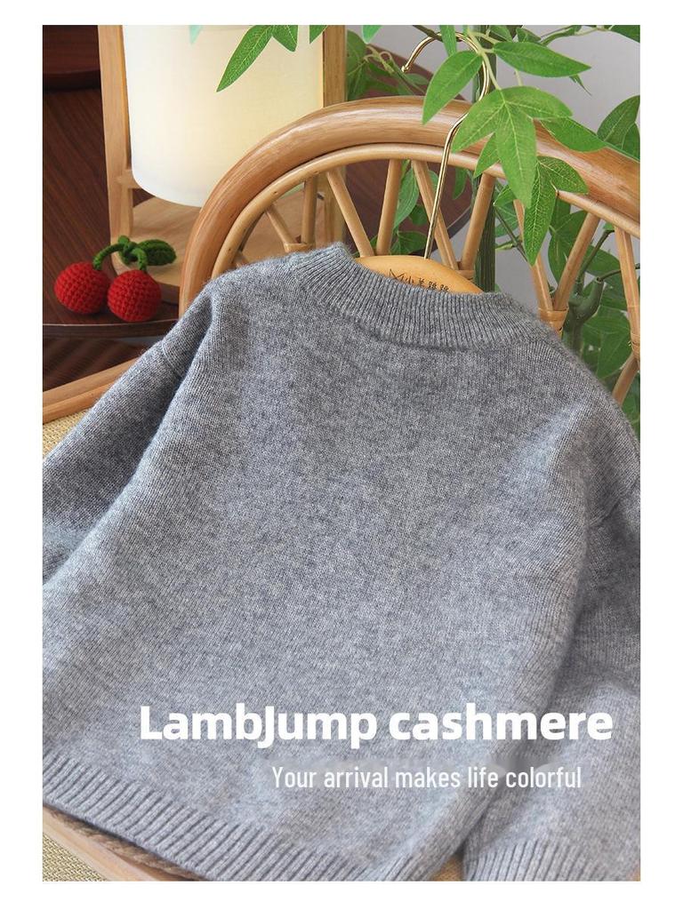 Little Lamb Kinderkaschmirpullover - Cartoon-Hund-Design, Winter Rundhals, Verdickt für Wärme