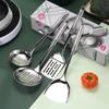 Kitchen Stainless Steel Kitchenware Four Piece Set, Thickened Spatula, Soup Spoon, Outdoor Kitchenware