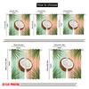 2pcs 2D Flat Printing Party Curtains Tropical Coconut Palm Leaves Polyester Fabric Without Electricity Festive Holiday Use for