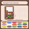 Feile Bird Chinese Style Wooden Box 15-Color Watercolor Set with Sanxingdui Dunhuang Solid Palette