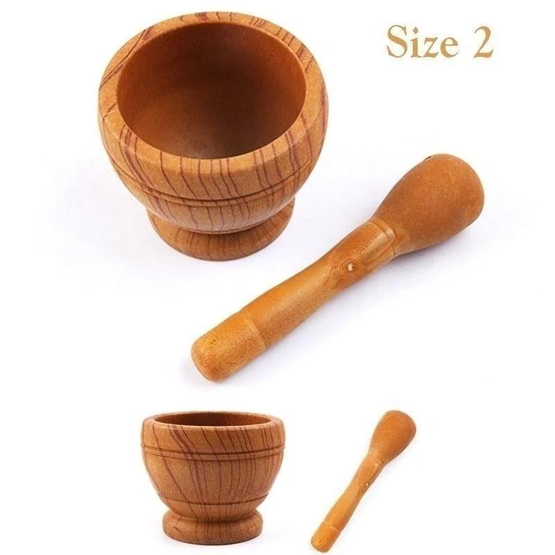 Garlic Masher Bowl StoneMortar Masher Multi-function Manual Home Garlic Mortar Pot Grinder Bowl Garlic Pot For Home Cook Tools