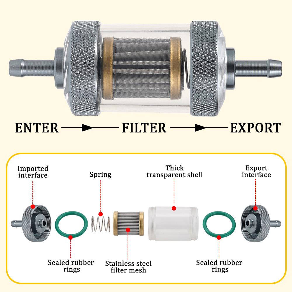 Universal Air Diesel Heater Fuel Oil Water Filter Separator Part Metal for Webasto Truck RV Motorhome Car Airtornic Heaters