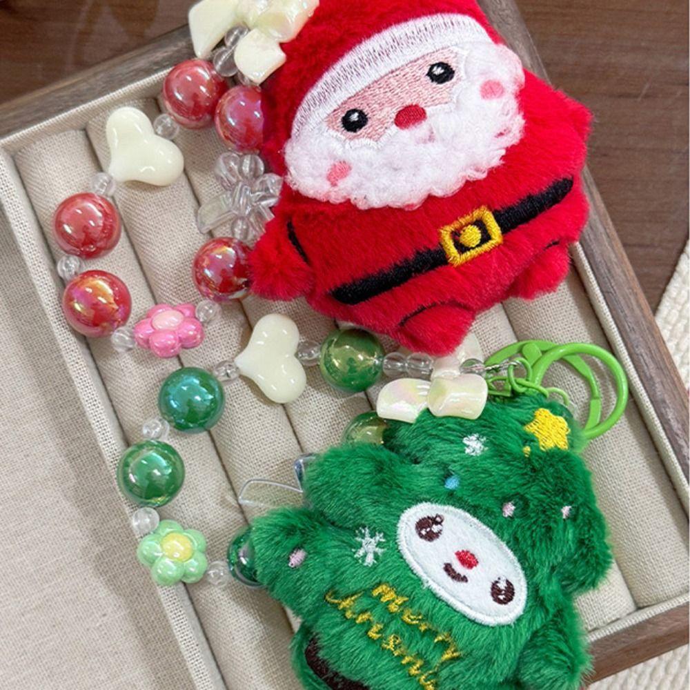 Stuffed Plush Dolls Christmas Plush Pendant Santa Claus Christmas Plush Doll Toy  Hanging Accessory