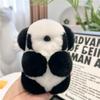 Niedliches Rexkaninchenhaar Roter Panda Auto Schlüsselanhänger Anhänger Plüschpuppe Puppe Buchtaschenanhänger Geburtstagsgeschenk