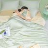 Wash Ice Silk Double Combination Summer Cool Quilt,Cold Air Condition Thin Blanket
