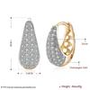 925 Sterling Silver Zircon Creative Ear Clip For Women 18K Gold Plated Earrings Charm Jewelry