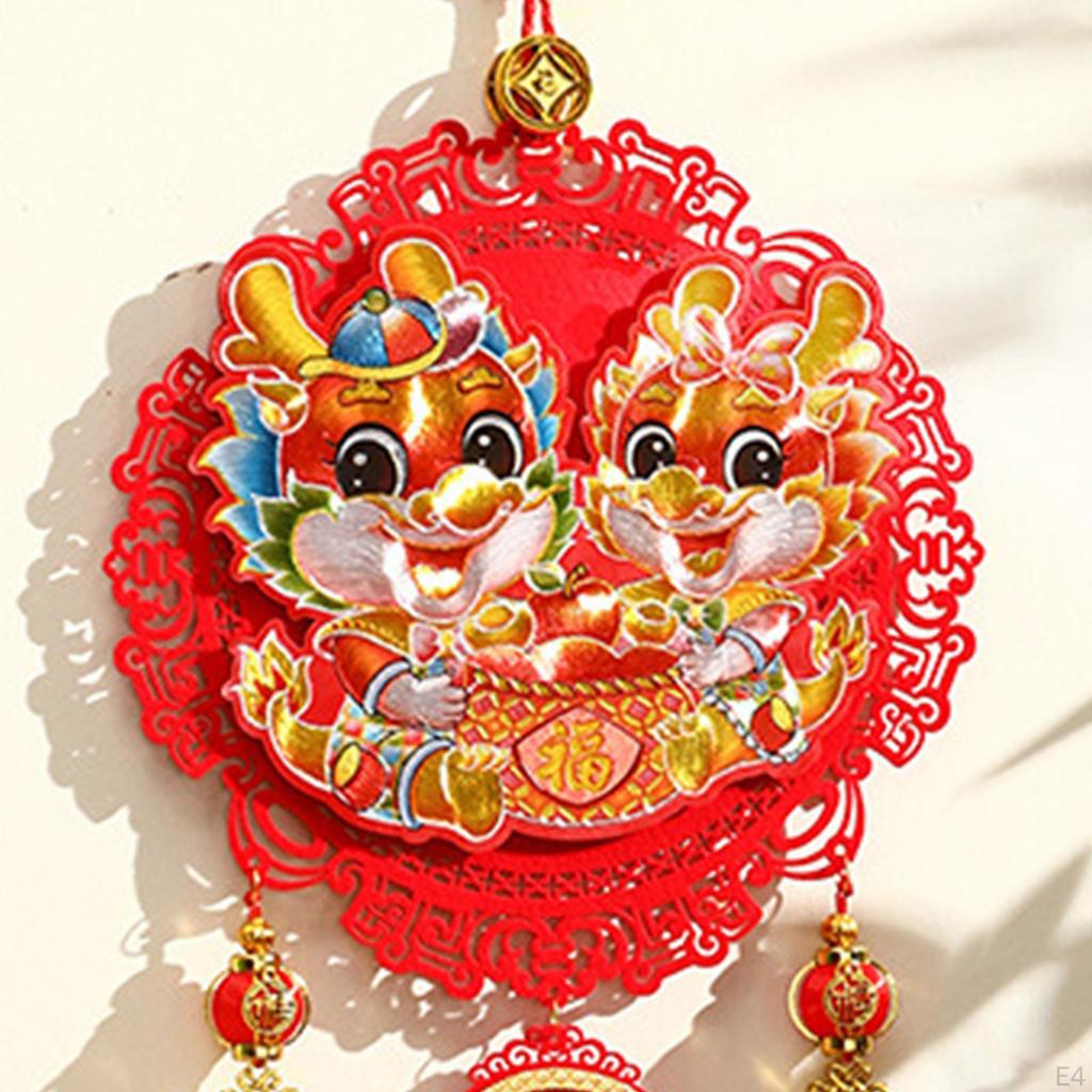 Dragon Door Sign Chinese Year Decoration Lunar Wall Home Office Living Room Fu