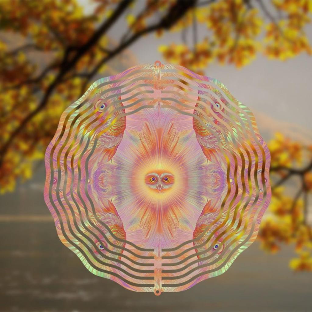 360 Grad Haken Design Metall Windspiel 25.4cm für Alle Jahreszeiten Heim Garten Terrasse Dekor Elegantes Geschenk für Freunde und Familie