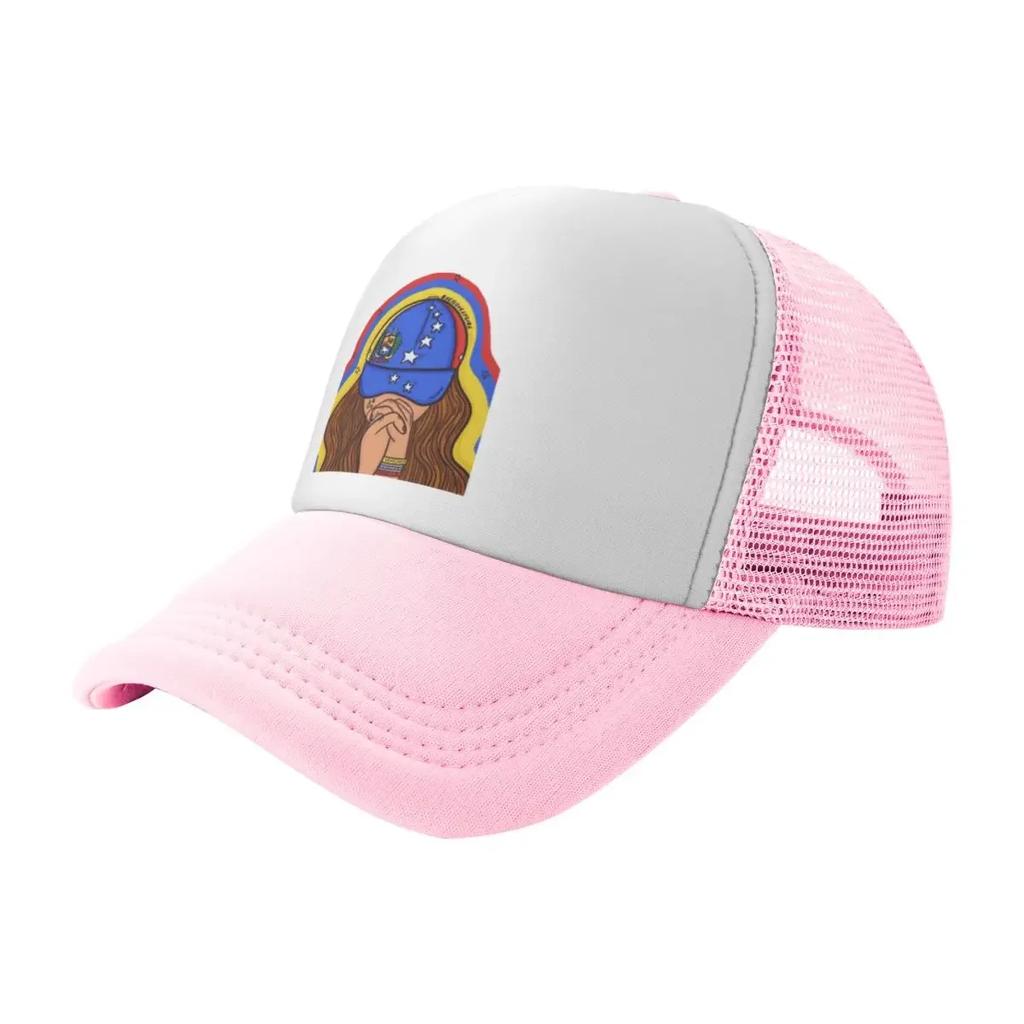 Venezuela Libre Girl Travel Mesh Baseball Caps Men Personalized Male Beach Bucket Hat Trucker Cap