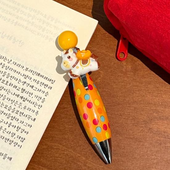 Creative Ballpoint Pen Smooth Writing Twisting Bowling Ball Pen Dopamine Vibrant