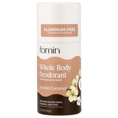 Fomin, Full Body Deodorant, Aluminum-Free, Vanilla Coconut, 50g (1.76oz)