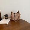 Simple retro trend design new fashion belt buckle casual shoulder underarm bag messenger bag