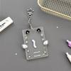 Cartoon Korean Photocard Holder with Keychain Photo Photocard Frame  School Stationery