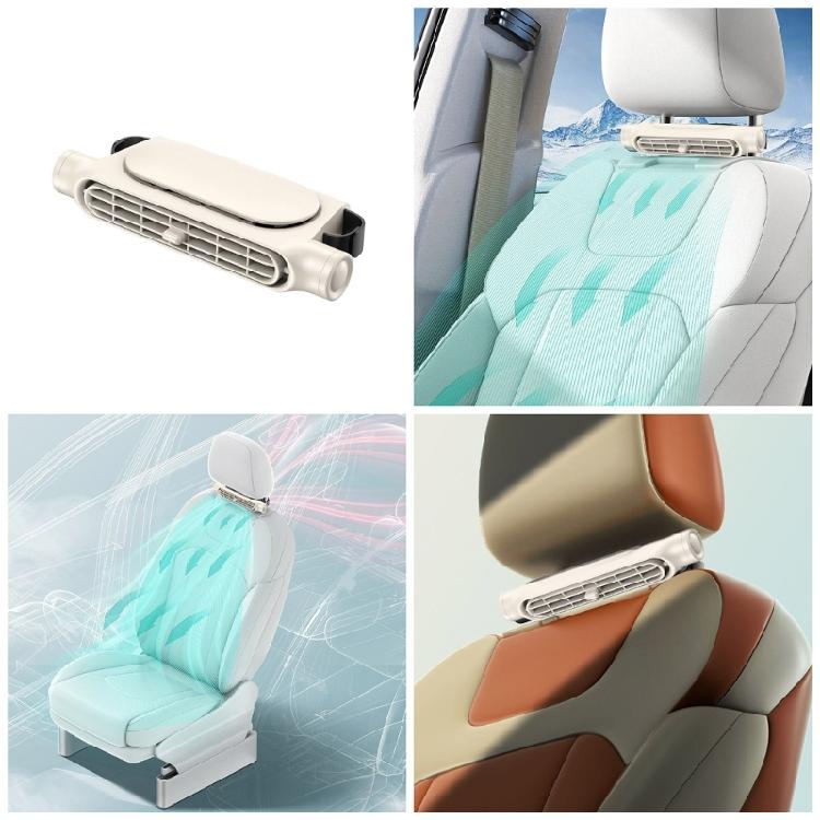 Car Back Quiet Ventilation Fan Cooling Fan for SUV Vehicle 3 Speeds Adjustable Car Headrest Air Fan USB Powered Fan