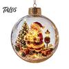 Kleine kerstcadeaus Transparante kerstballen, Acryl hangdecoratie met peperkoekhuisje Feestelijke huisaccenten Rendier Kerstman Boom Binnen