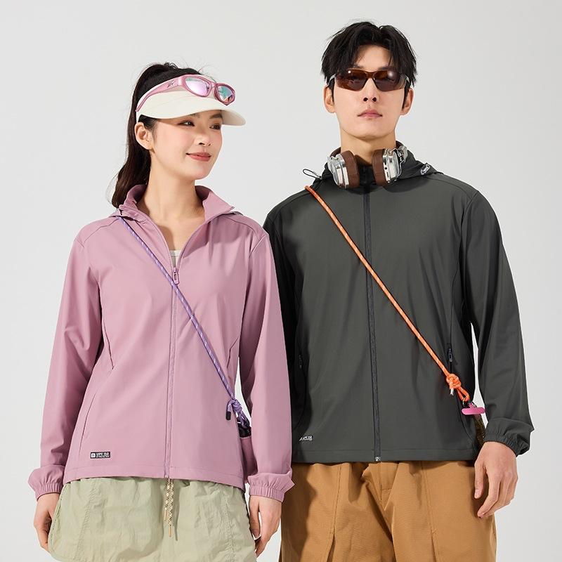 Summer couple skin men's cardigan sunscreen clothes women's breathable cooling sunscreen clothes outdoor sports mountaineering sunscreen