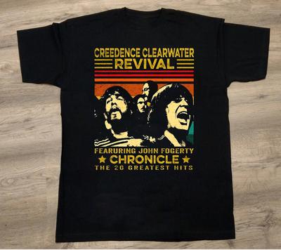 VZÁCNÉ Creedence Clearwater Revival Černé Bavlněné Tričko Plná Velikost S-5XL SN196 Unisex Tričko