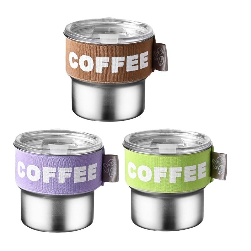 Durable 400ml Double Wall Travel Tumblers Durable Stainless Steel 400ml Thermal Cup for Coffee and Outdoors Adventure