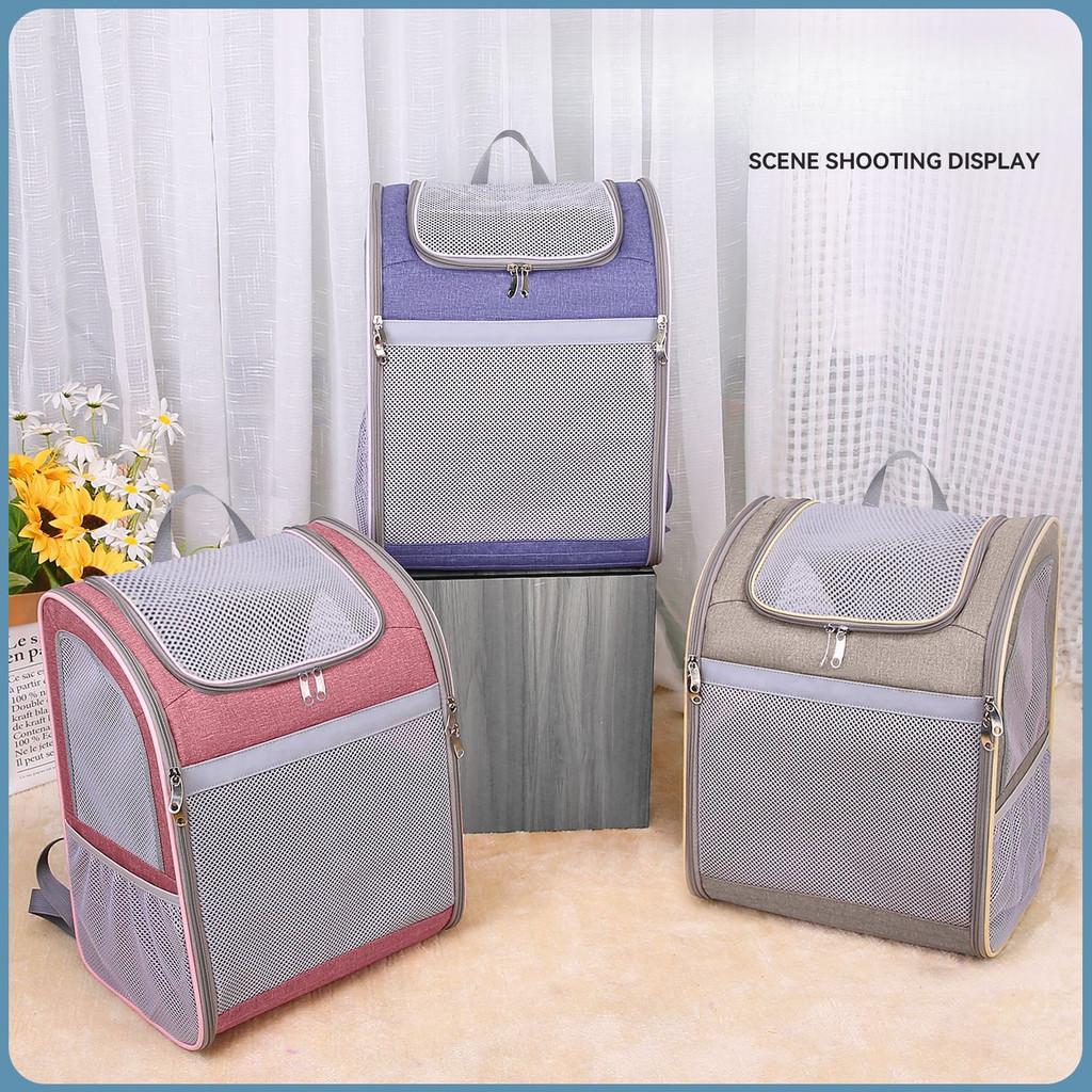 

Summer New Foldable Fashion Breathable Pet Backpack сірий