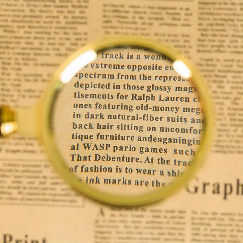 8x High-Power Hand-Held Magnifying Glass for Elderly High-Definition Reading Antiques Inspection Insect Study with Extended Mirr