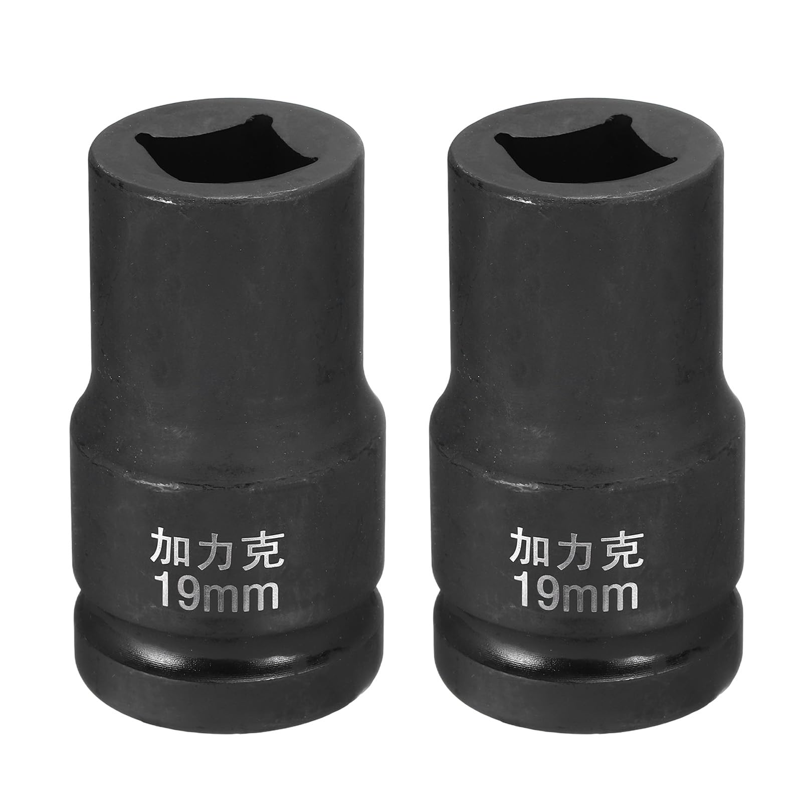 

uxcell 2pcs Square 19mm Metric Square Impact Blackening Standard Wheel Air Tool for Automotive Machine and Home Use 4-Point Socket, 1 Drive, Socket,