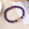 Natural Amethyst Bracelet Purple Bracelet. Bangles Women Fashion Jewelry Daily Accessories Gift