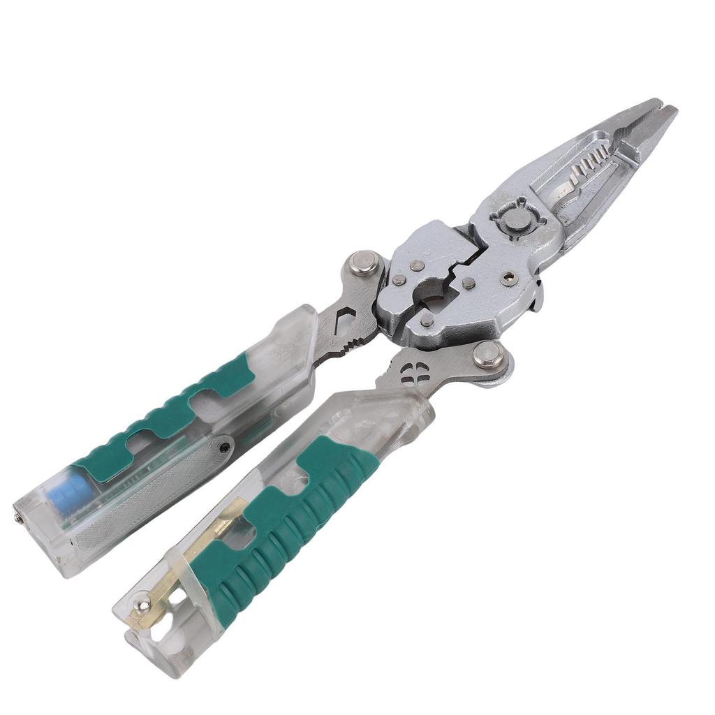 Multifunctional Wire Stripper Foldable Wire Crimper Cutter Voltage Tester Electrical Pliers for Maintenance