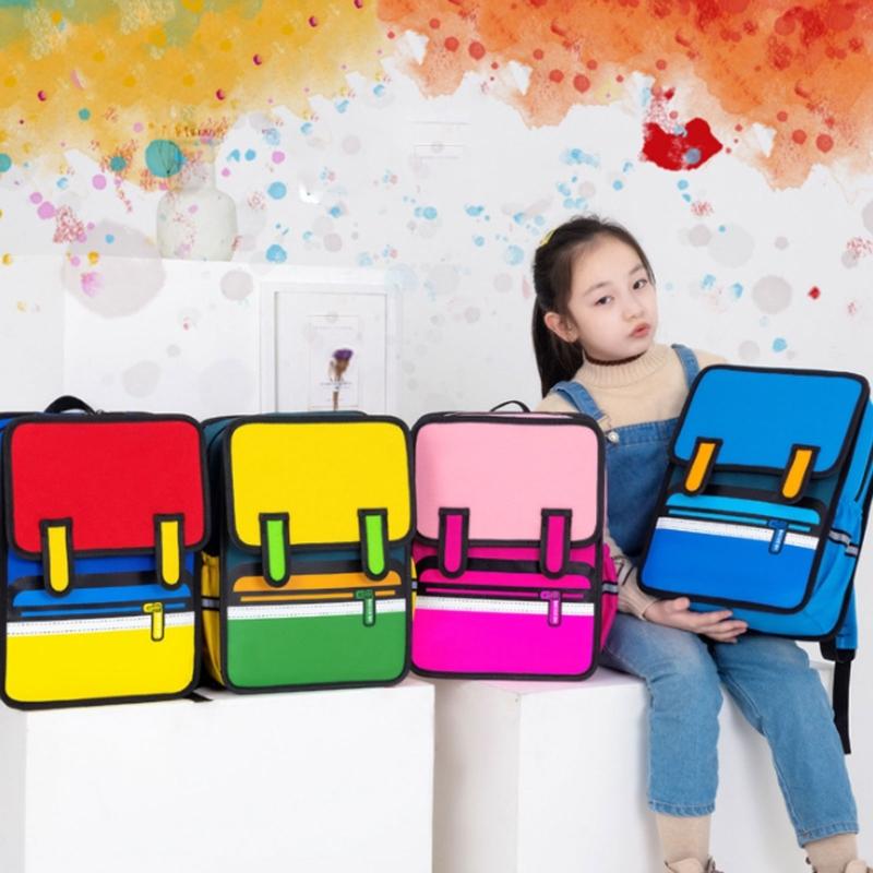 3D Cartoon Backpack For Kids School Bag Student Book Bag Casual Daypack Suitable For School Activities And Short Trips