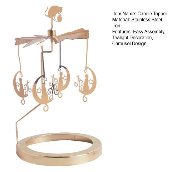 Candle Carousel Topper Rotating Tealight Topper Spinning Carousel Tealight Decoration for Centerpiece Mantel Table Decoration